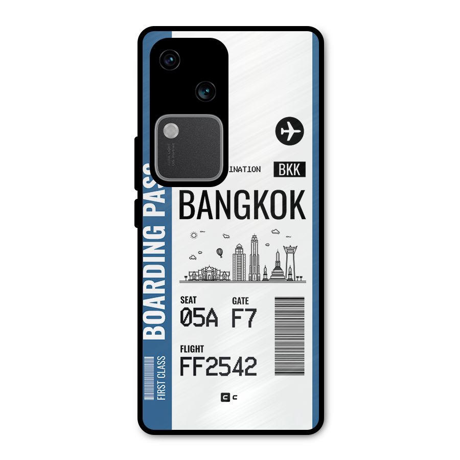 Bangkok Boarding Pass Metal Back Case for Vivo V30