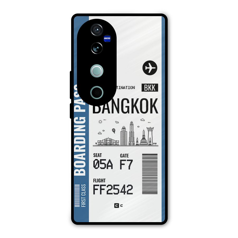 Bangkok Boarding Pass Metal Back Case for Vivo V40