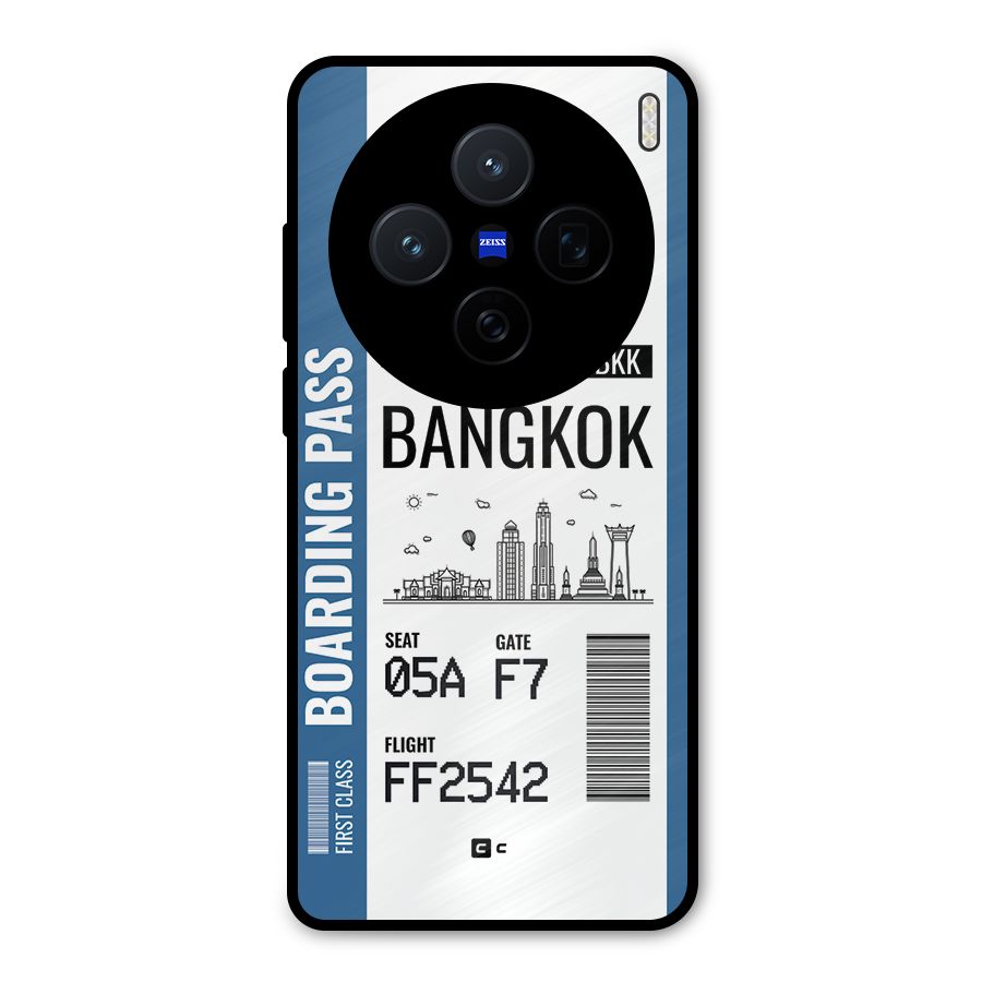 Bangkok Boarding Pass Metal Back Case for Vivo X200