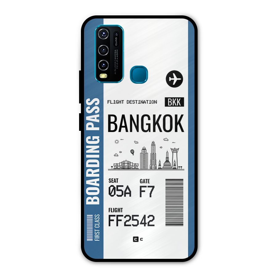 Bangkok Boarding Pass Metal Back Case for Vivo Y30
