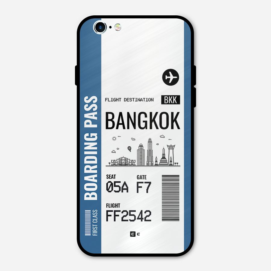 Bangkok Boarding Pass Metal Back Case for iPhone 6 6s