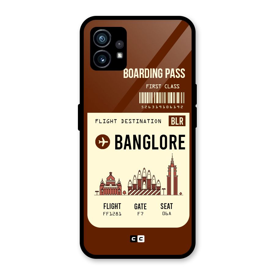 Banglore Boarding Pass Glass Back Case for Nothing Phone 1
