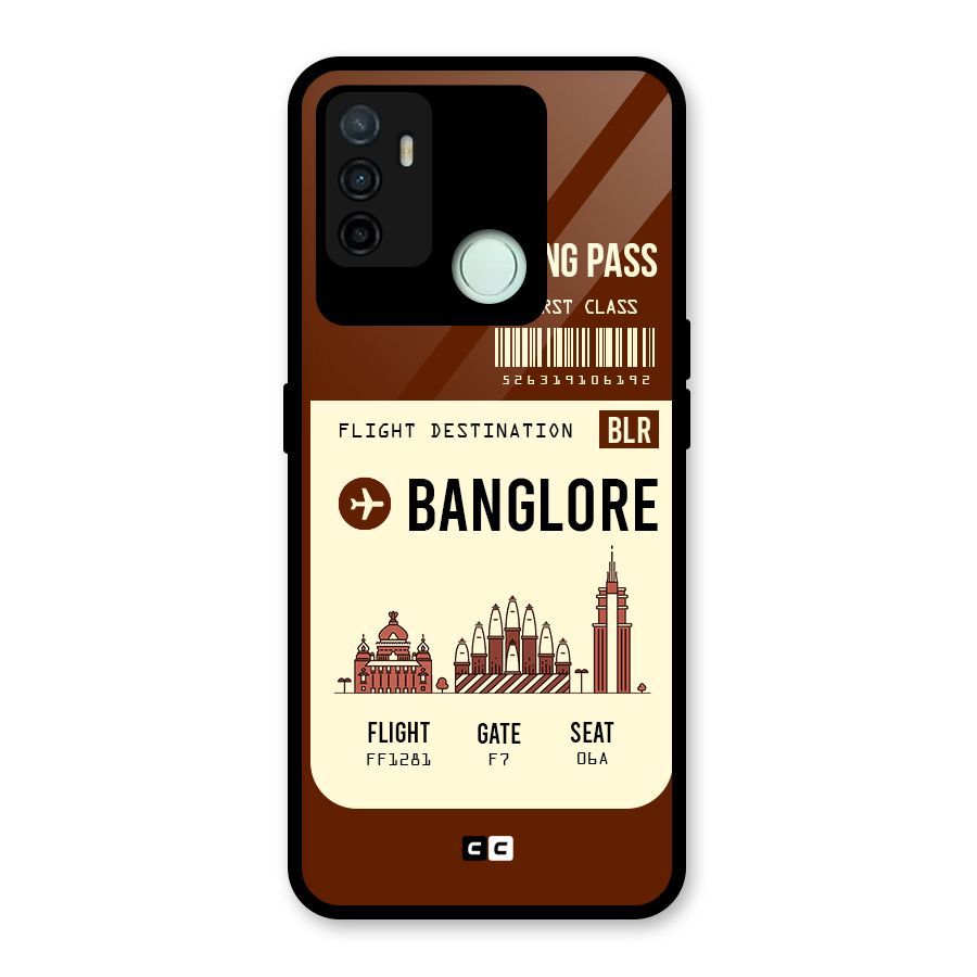 Banglore Boarding Pass Glass Back Case for Oppo A53