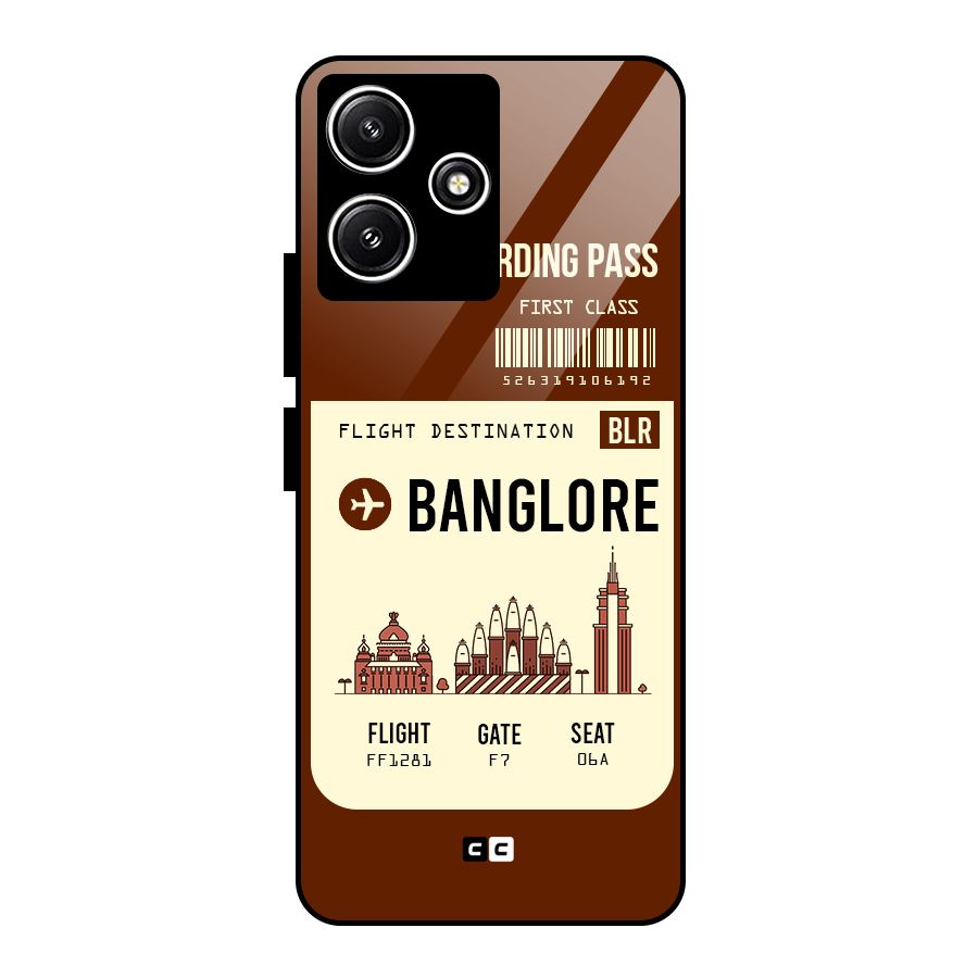 Banglore Boarding Pass Glass Back Case for Poco M6 Pro
