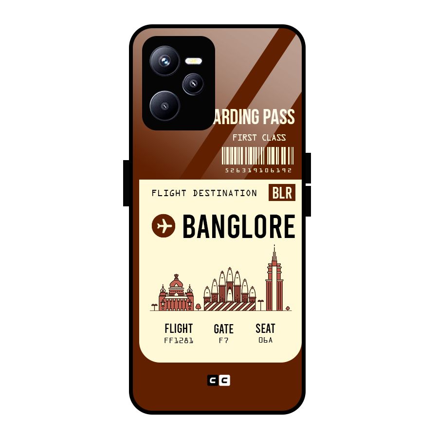 Banglore Boarding Pass Glass Back Case for Realme C35
