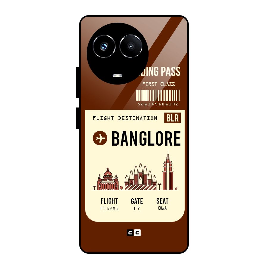 Banglore Boarding Pass Glass Back Case for Realme Narzo 60X