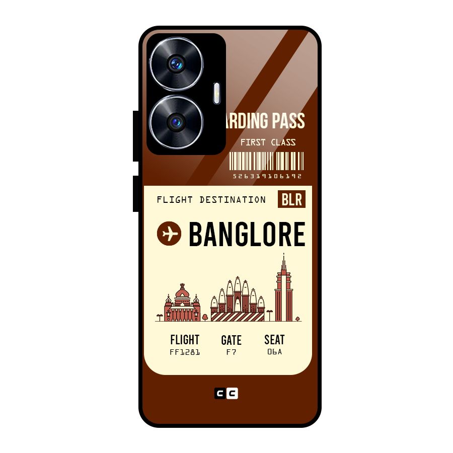 Banglore Boarding Pass Glass Back Case for Realme Narzo N55