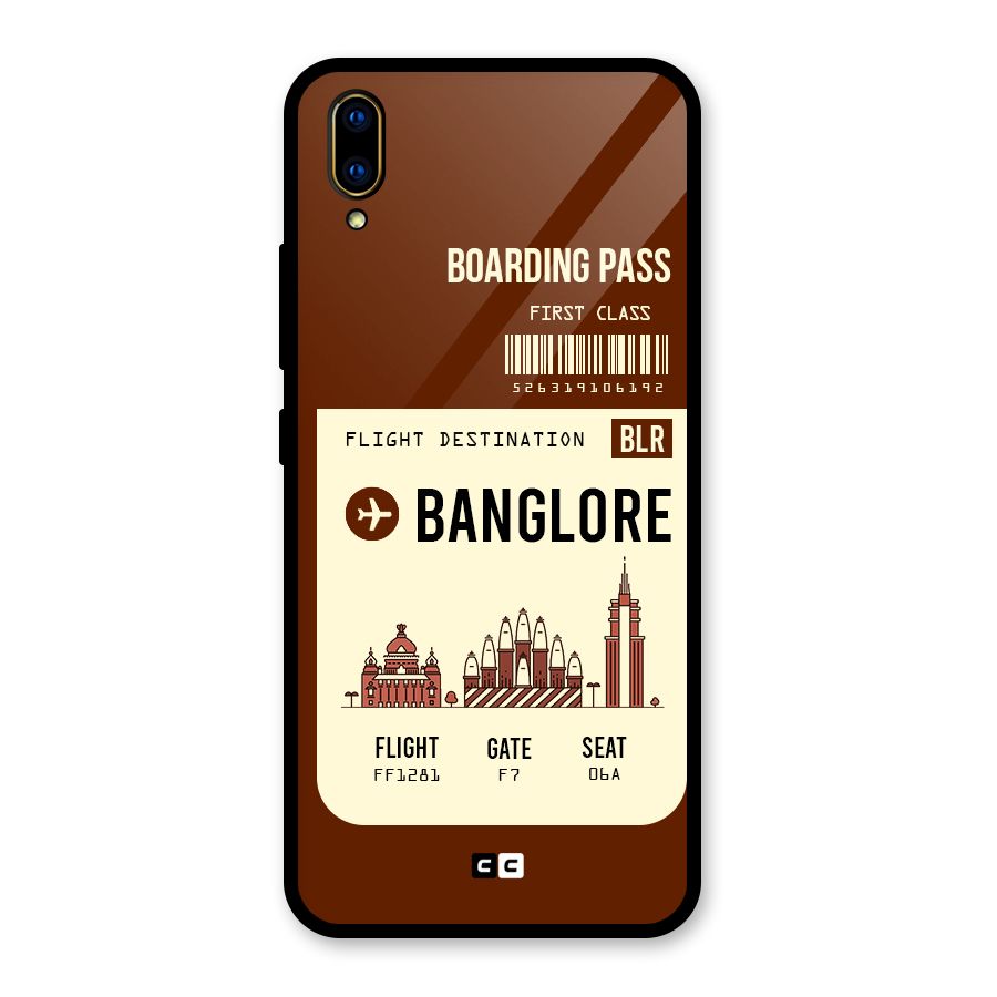 Banglore Boarding Pass Glass Back Case for Vivo V11 Pro