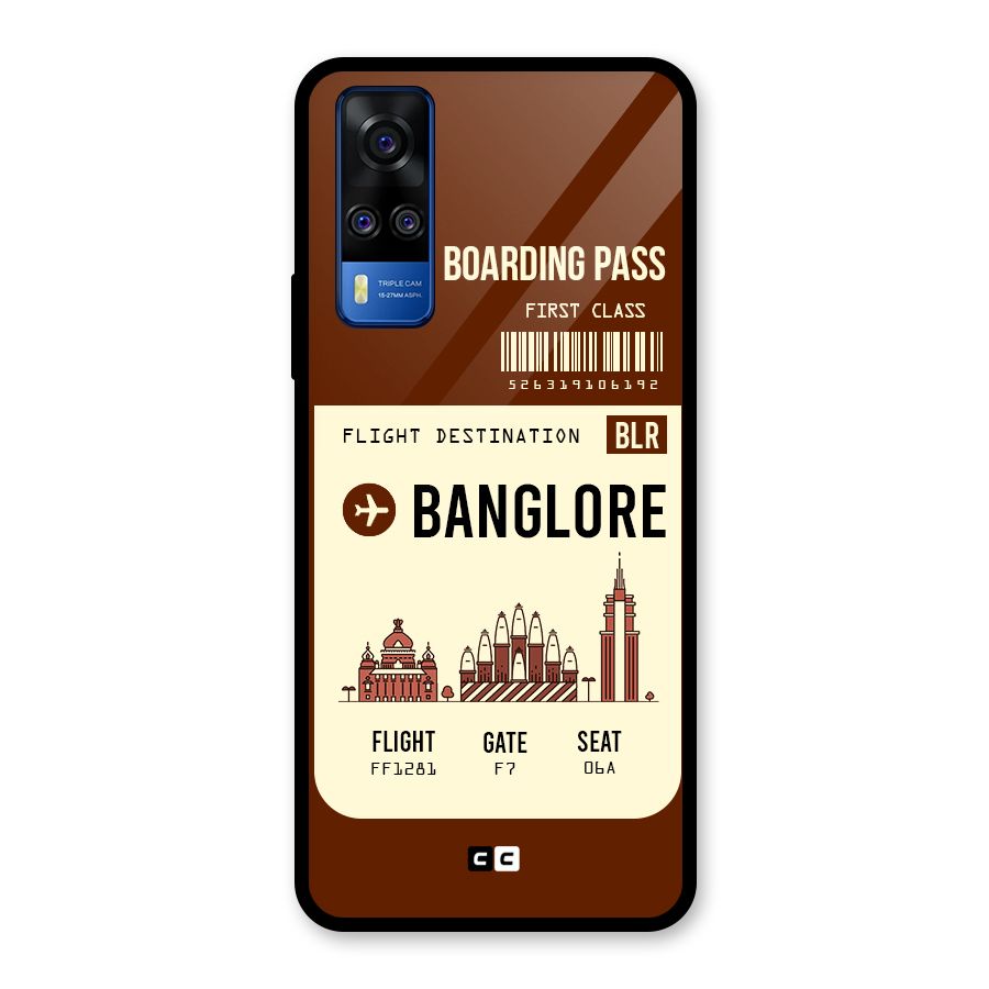 Banglore Boarding Pass Glass Back Case for Vivo Y31