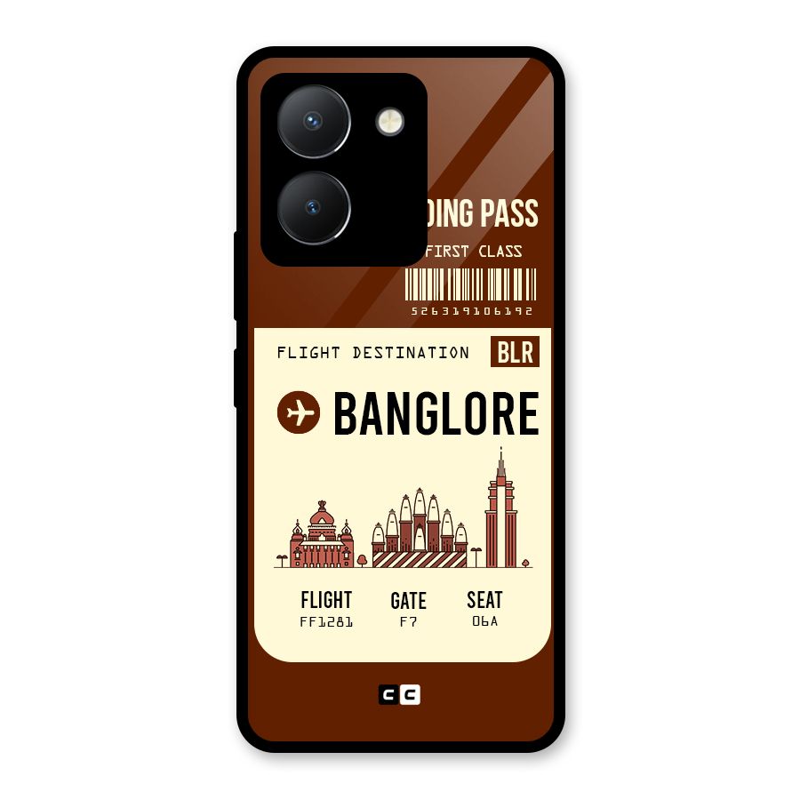 Banglore Boarding Pass Glass Back Case for Vivo Y36