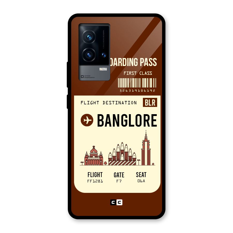 Banglore Boarding Pass Glass Back Case for iQOO 9 5G