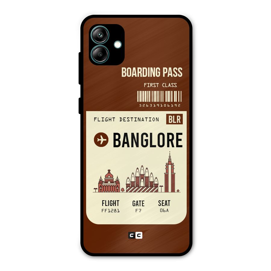 Banglore Boarding Pass Metal Back Case for Galaxy A04