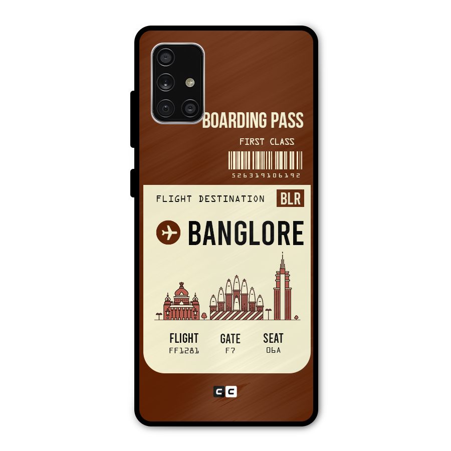 Banglore Boarding Pass Metal Back Case for Galaxy A71