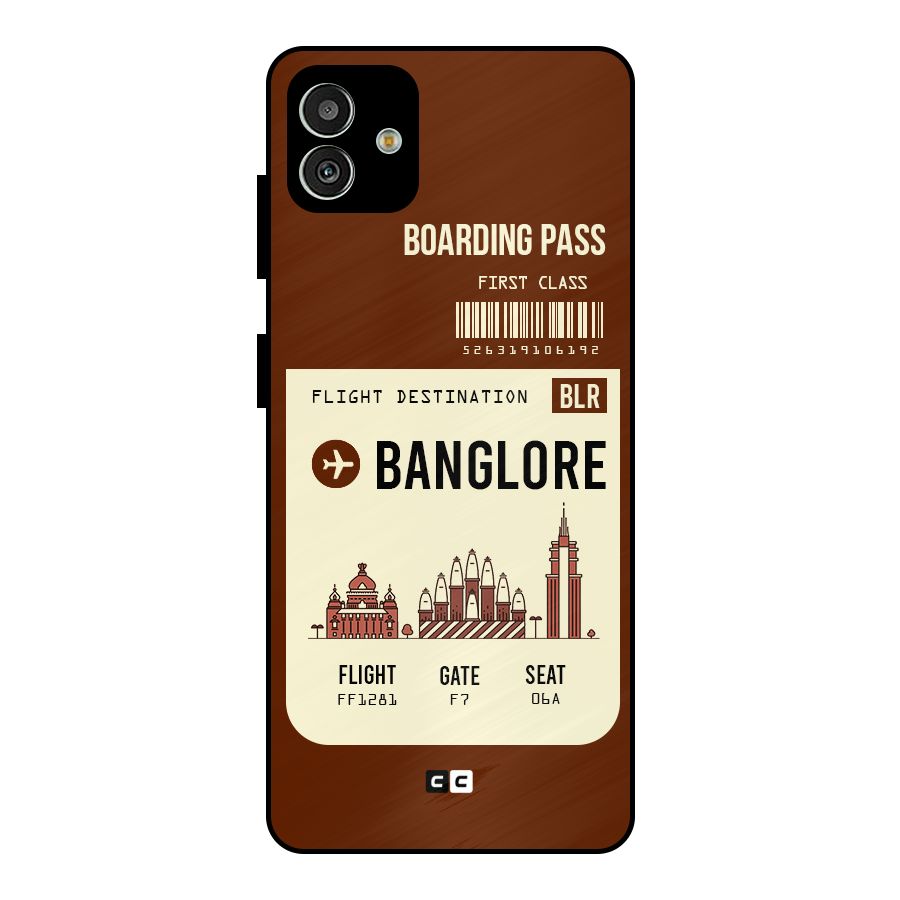 Banglore Boarding Pass Metal Back Case for Galaxy M13 5G