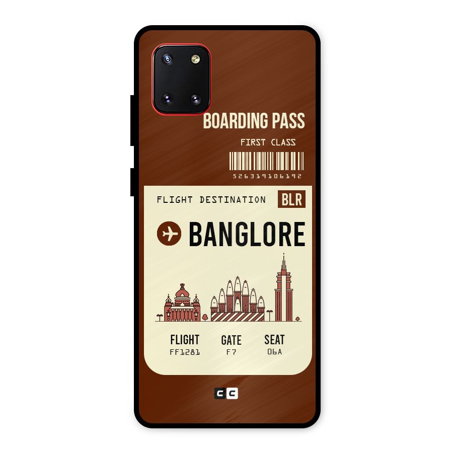 Banglore Boarding Pass Metal Back Case for Galaxy Note 10 Lite