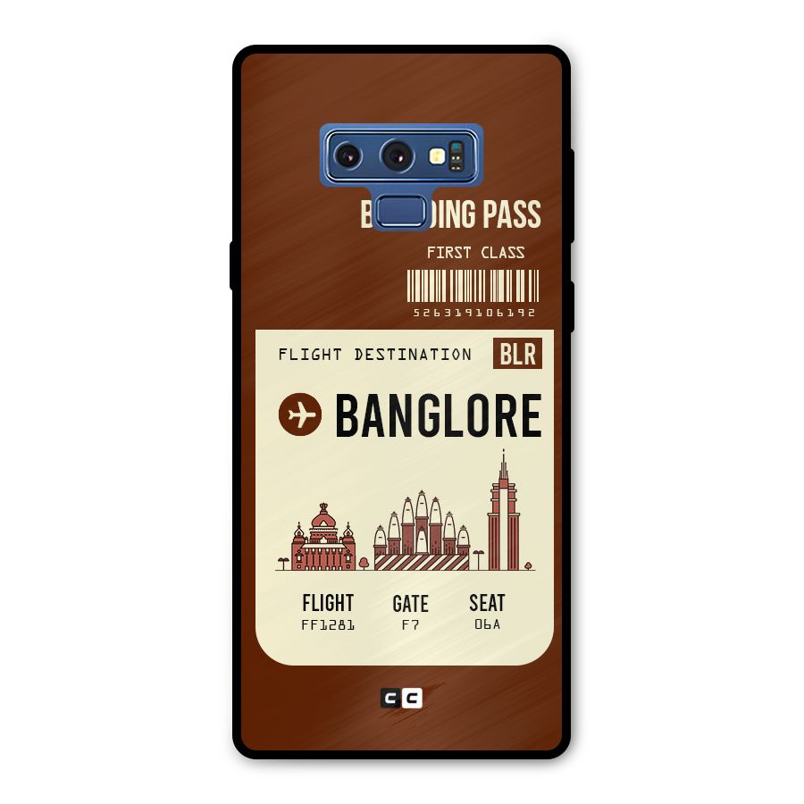 Banglore Boarding Pass Metal Back Case for Galaxy Note 9