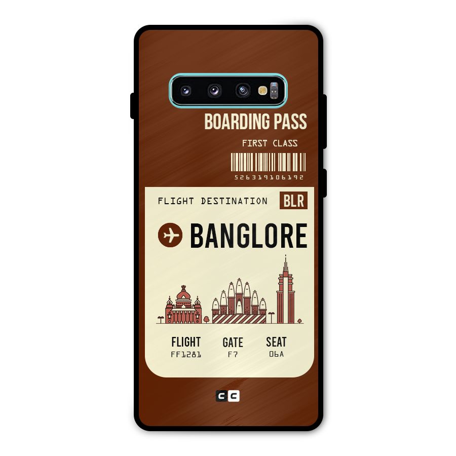 Banglore Boarding Pass Metal Back Case for Galaxy S10 Plus