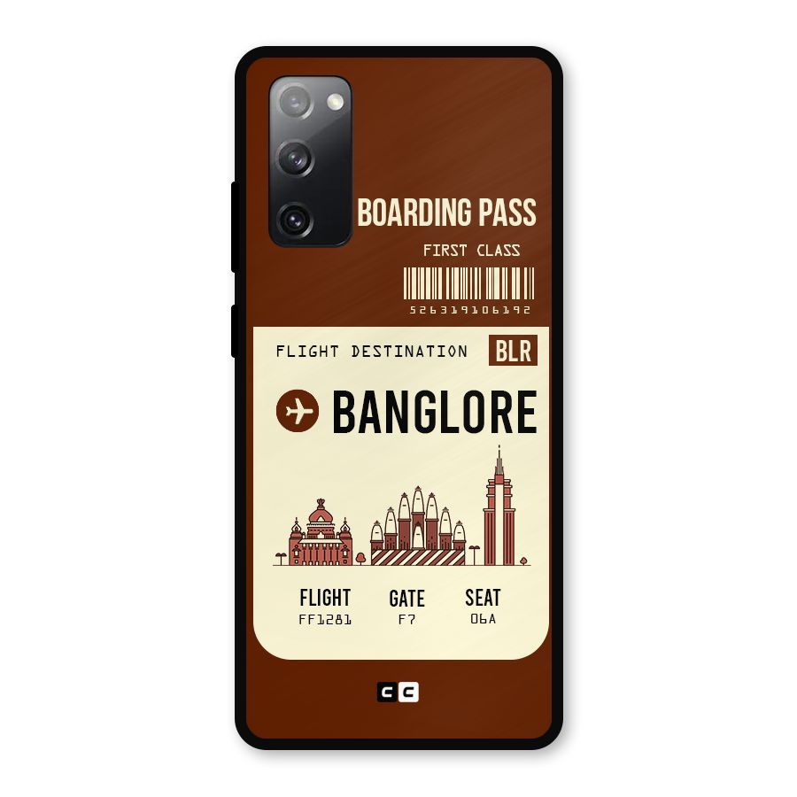 Banglore Boarding Pass Metal Back Case for Galaxy S20 FE