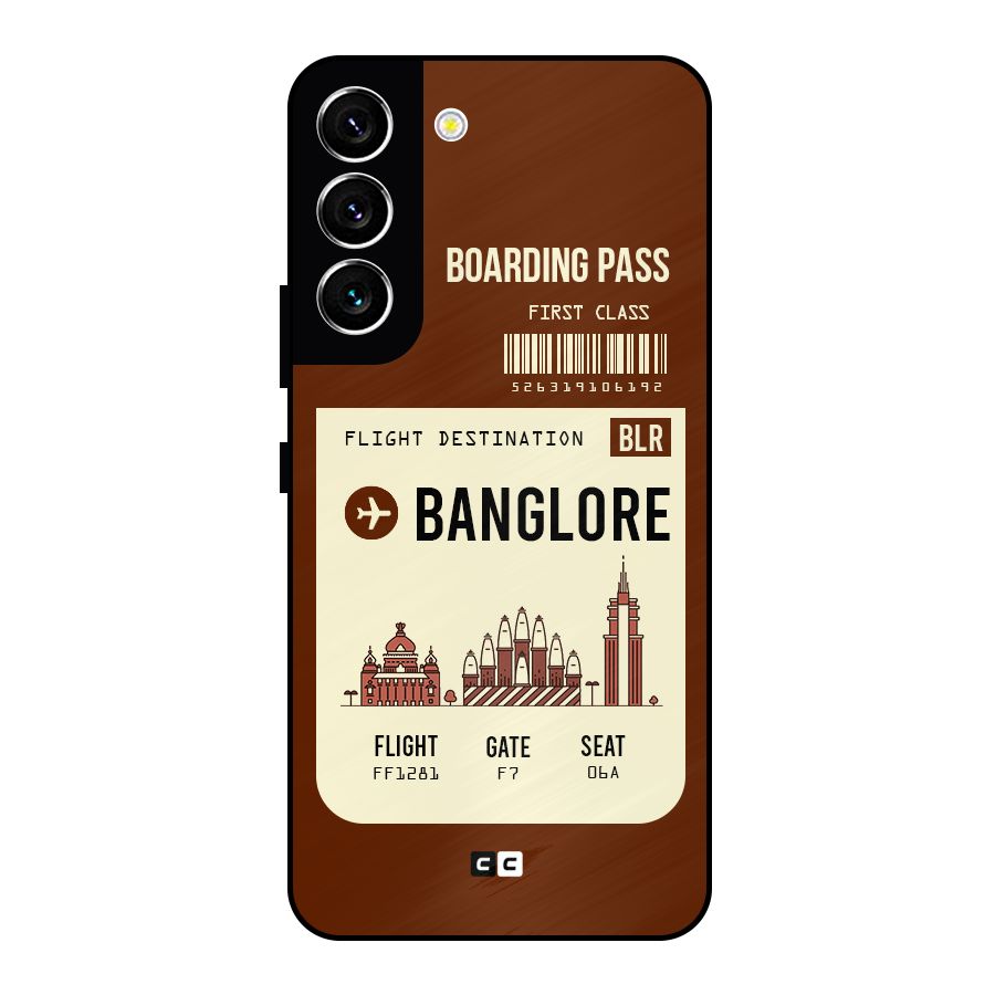 Banglore Boarding Pass Metal Back Case for Galaxy S22 5G