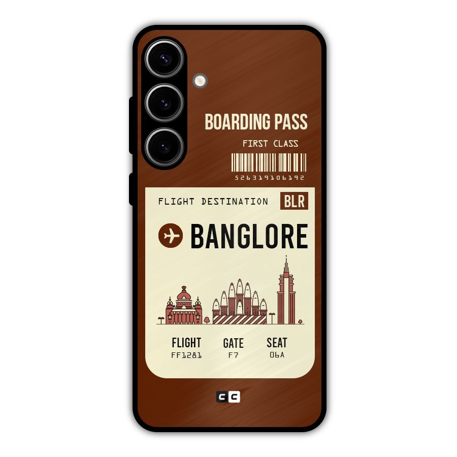 Banglore Boarding Pass Metal Back Case for Galaxy S24 Plus