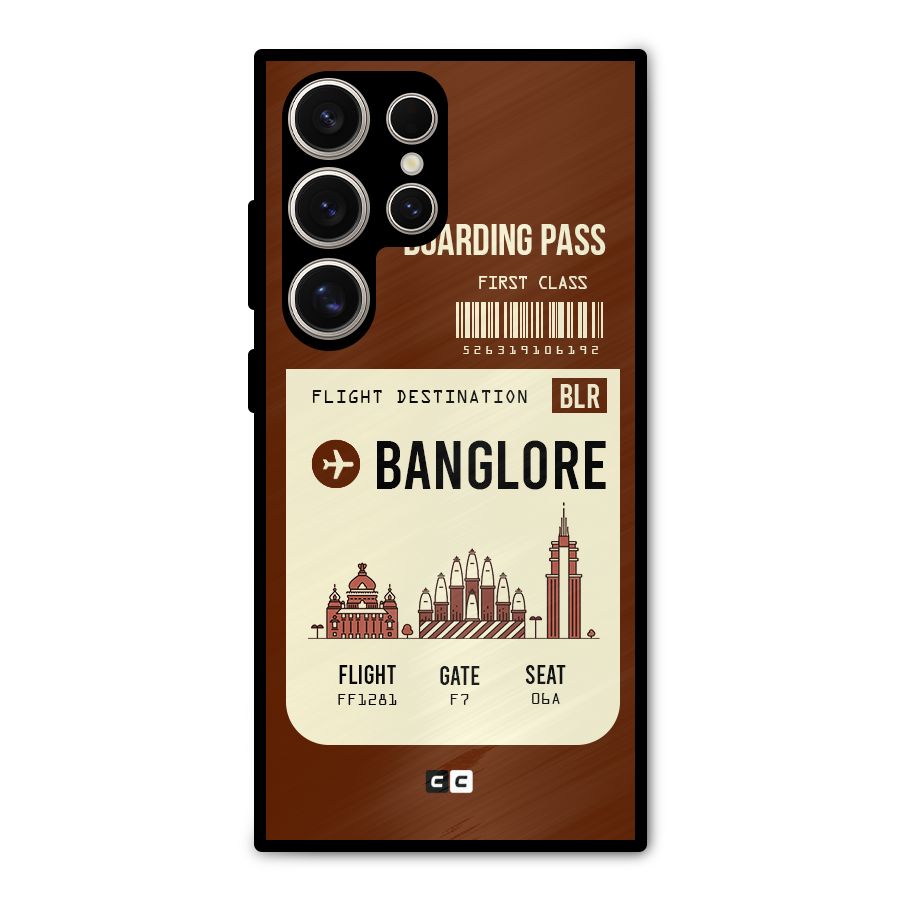 Banglore Boarding Pass Metal Back Case for Galaxy S24 Ultra