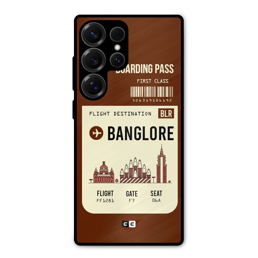 Banglore Boarding Pass Metal Back Case for Galaxy S25 Ultra