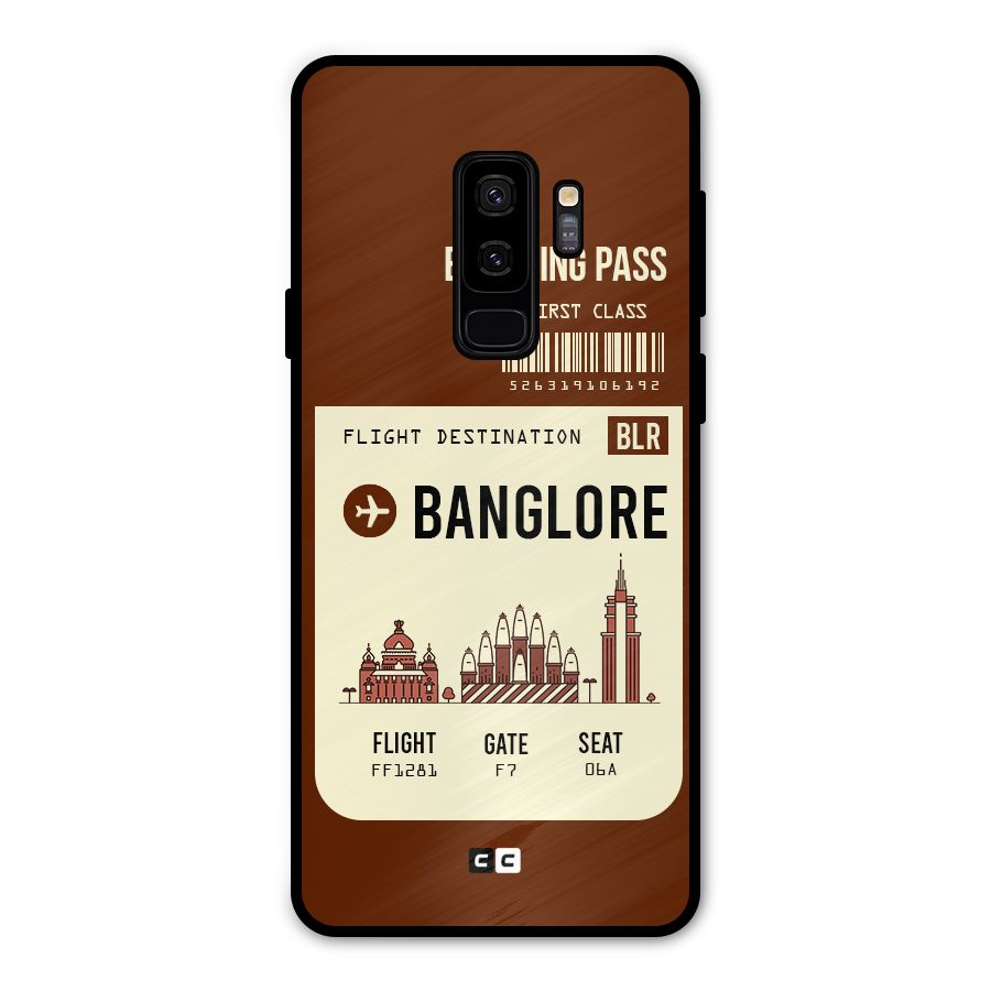 Banglore Boarding Pass Metal Back Case for Galaxy S9 Plus