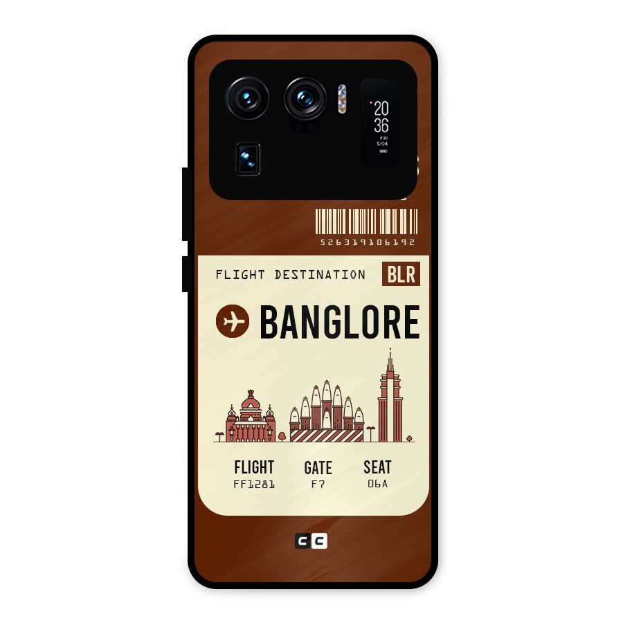 Banglore Boarding Pass Metal Back Case for Mi 11 Ultra