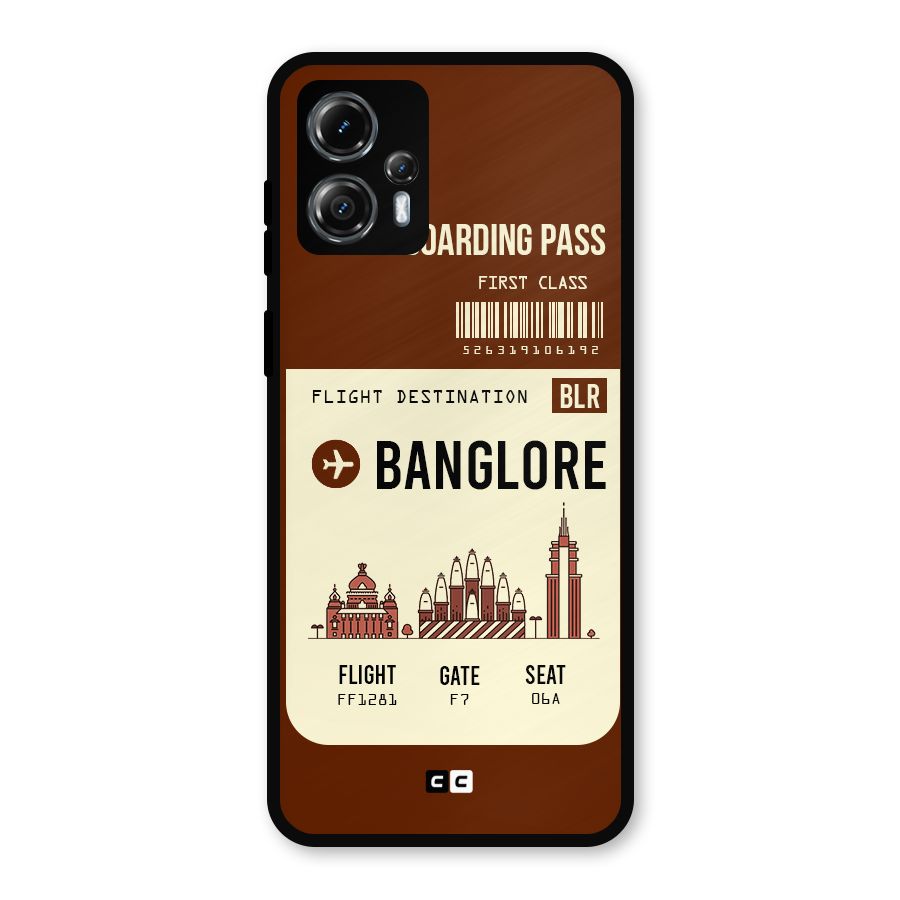 Banglore Boarding Pass Metal Back Case for Moto G13