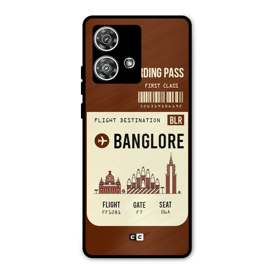 Banglore Boarding Pass Metal Back Case for Motorola Edge 40 Neo
