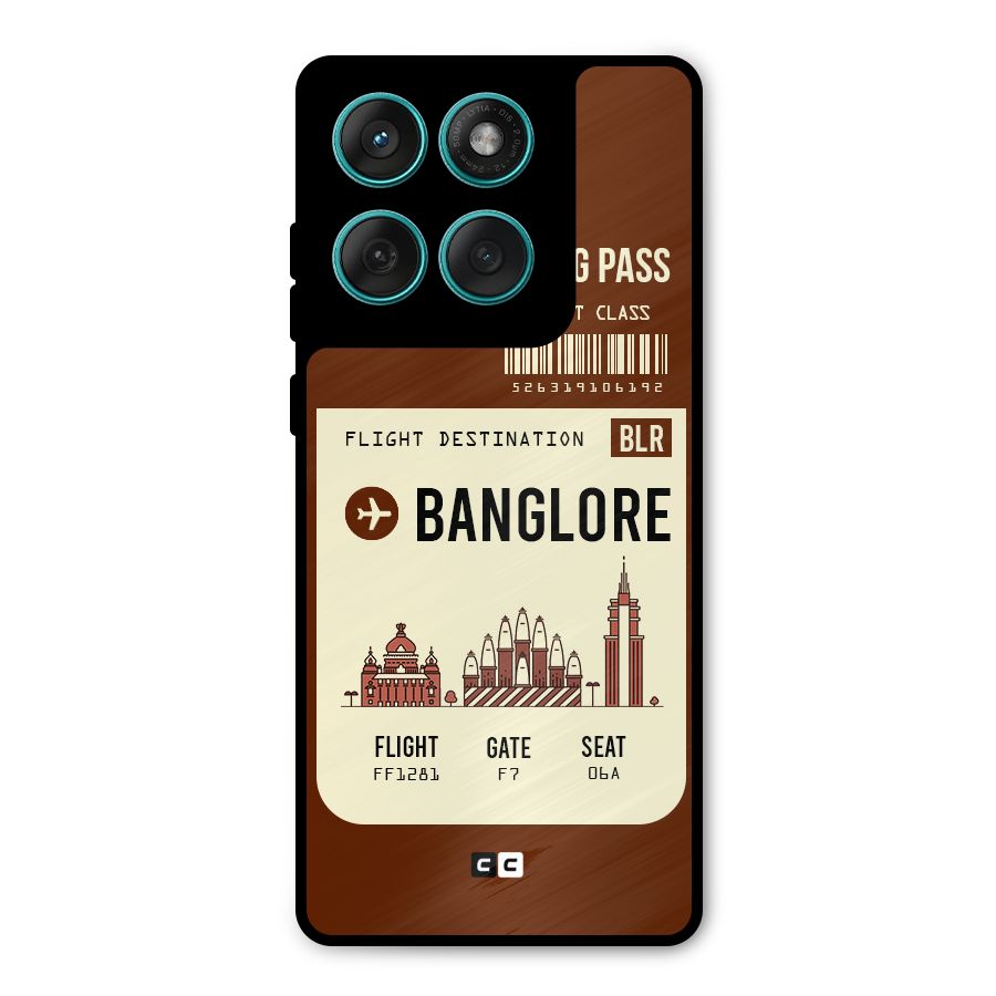 Banglore Boarding Pass Metal Back Case for Motorola Edge 60 Fusion