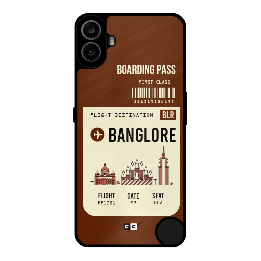 Banglore Boarding Pass Metal Back Case for Nothing CMF Phone 1