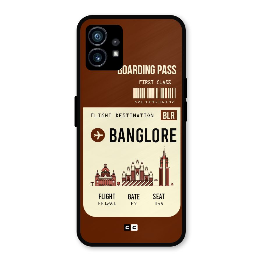 Banglore Boarding Pass Metal Back Case for Nothing Phone 1