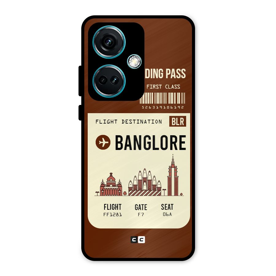 Banglore Boarding Pass Metal Back Case for OnePlus Nord CE 3 5G