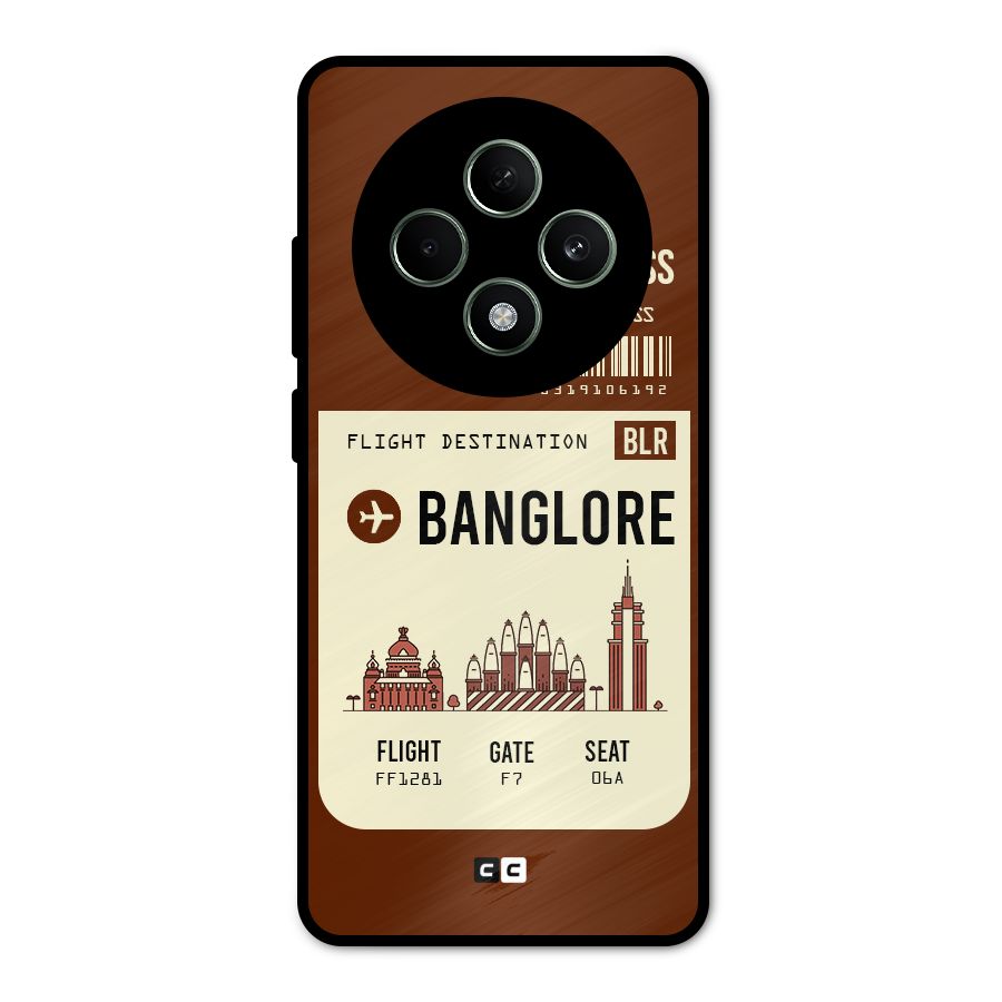 Banglore Boarding Pass Metal Back Case for Oppo F27