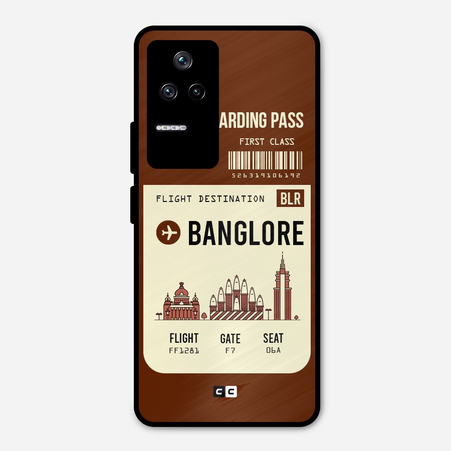 Banglore Boarding Pass Metal Back Case for Poco F4 5G