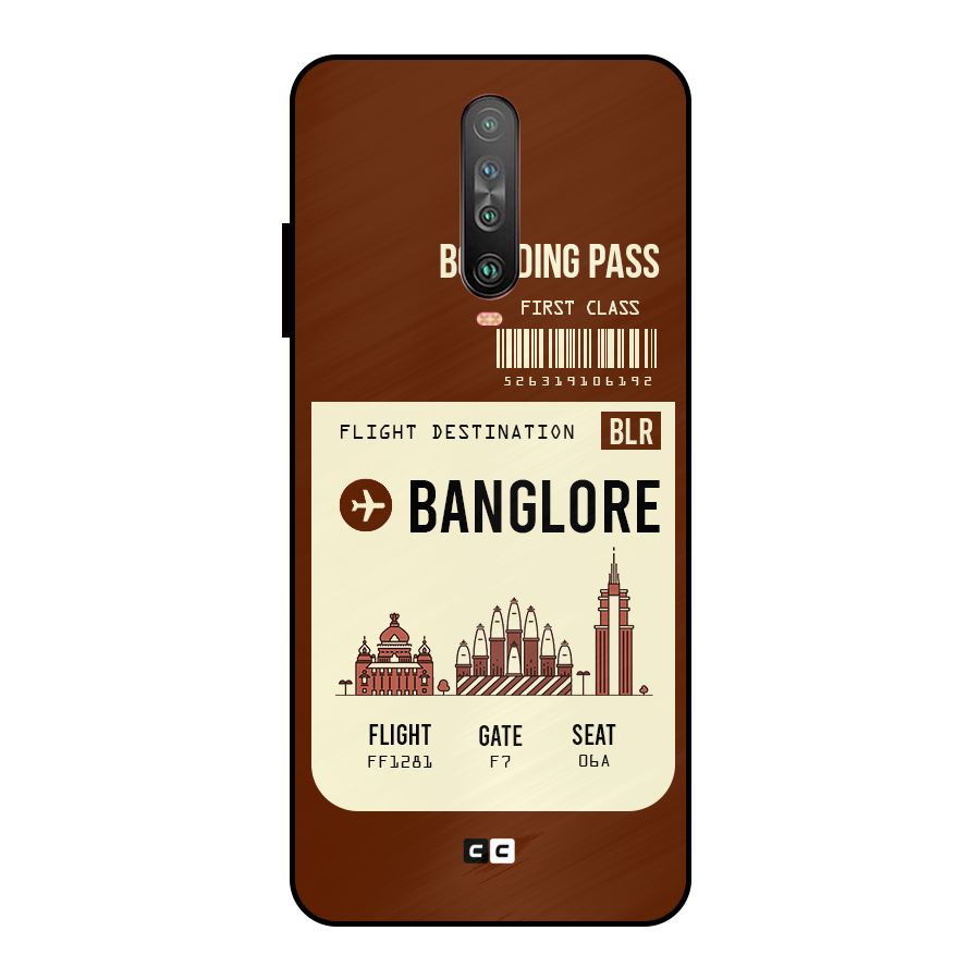Banglore Boarding Pass Metal Back Case for Poco X2