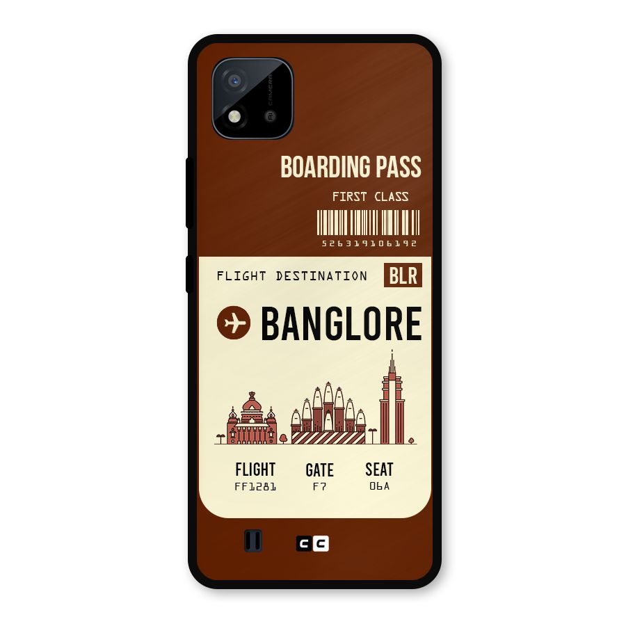 Banglore Boarding Pass Metal Back Case for Realme C11 2021