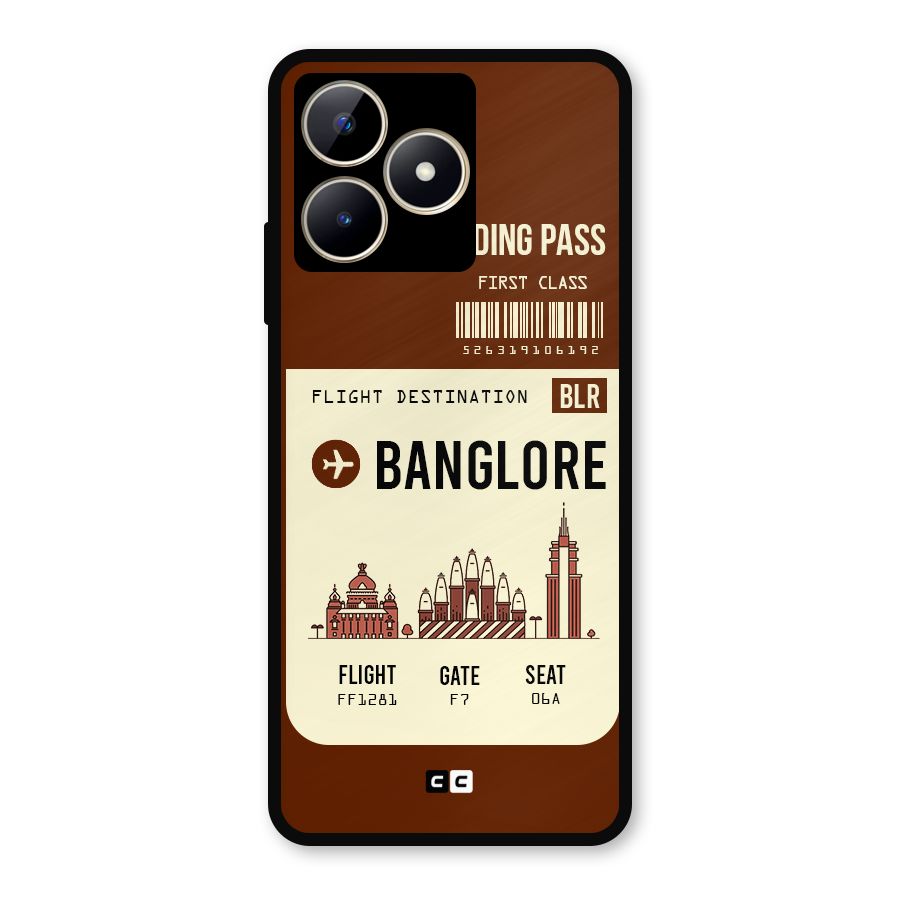 Banglore Boarding Pass Metal Back Case for Realme C53