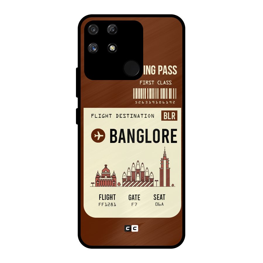 Banglore Boarding Pass Metal Back Case for Realme Narzo 50A