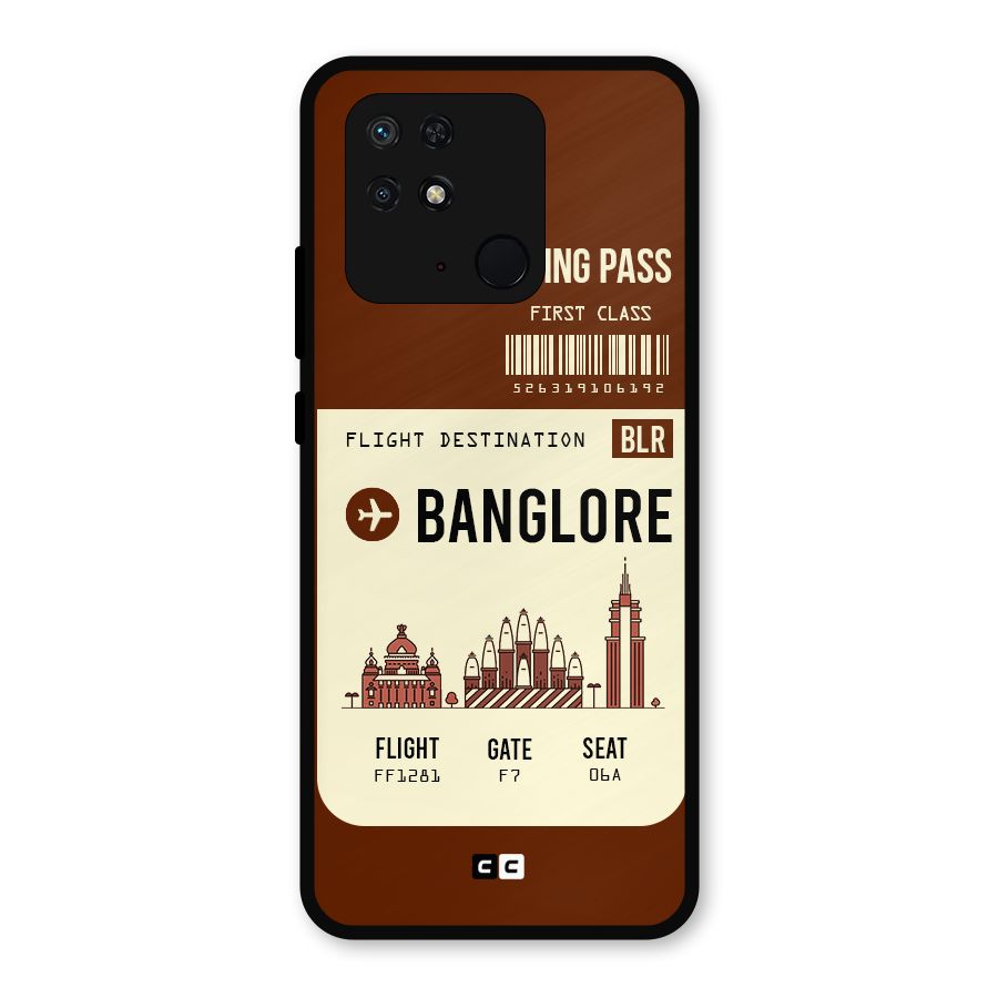 Banglore Boarding Pass Metal Back Case for Redmi 10