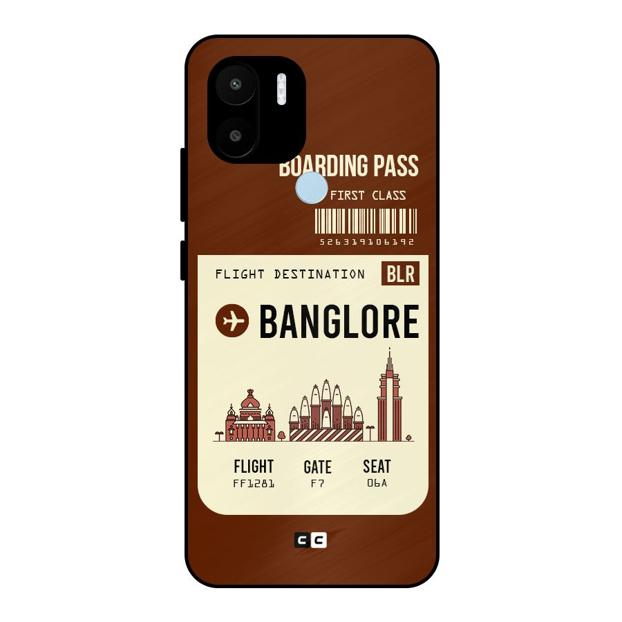 Banglore Boarding Pass Metal Back Case for Redmi A1+
