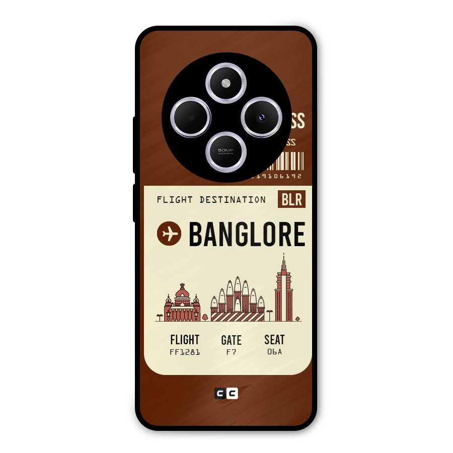 Banglore Boarding Pass Metal Back Case for Redmi A4