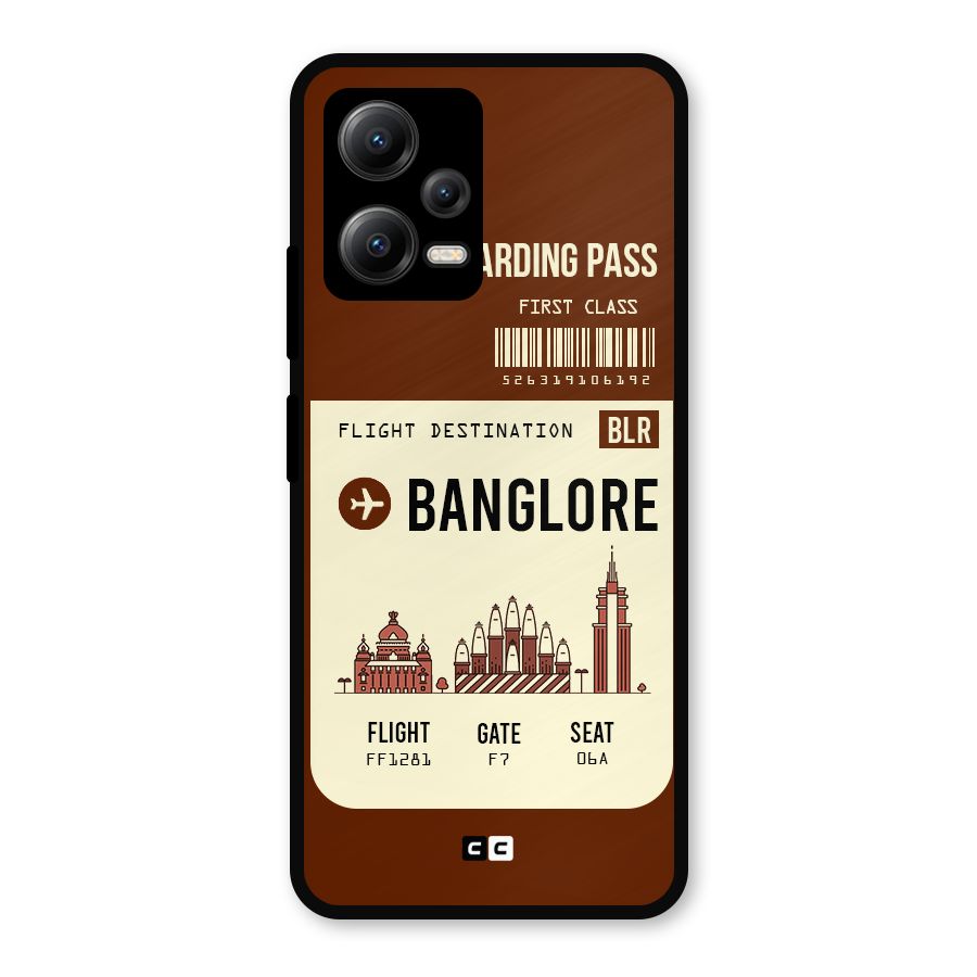 Banglore Boarding Pass Metal Back Case for Redmi Note 12 5G