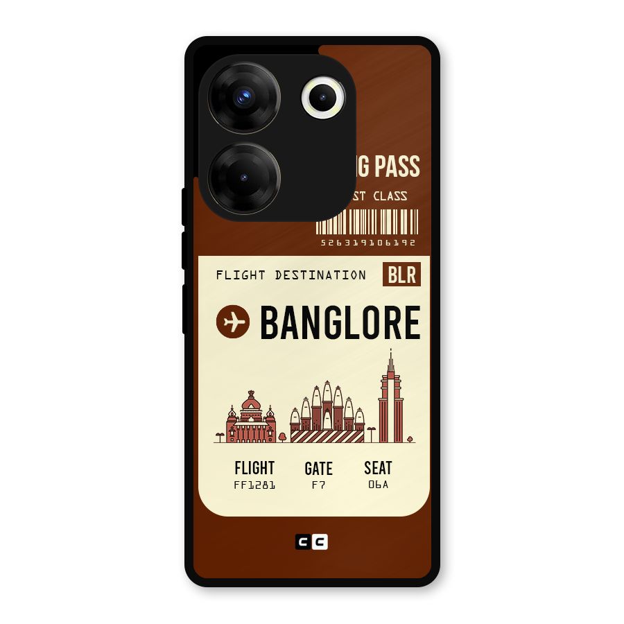 Banglore Boarding Pass Metal Back Case for Tecno Camon 20