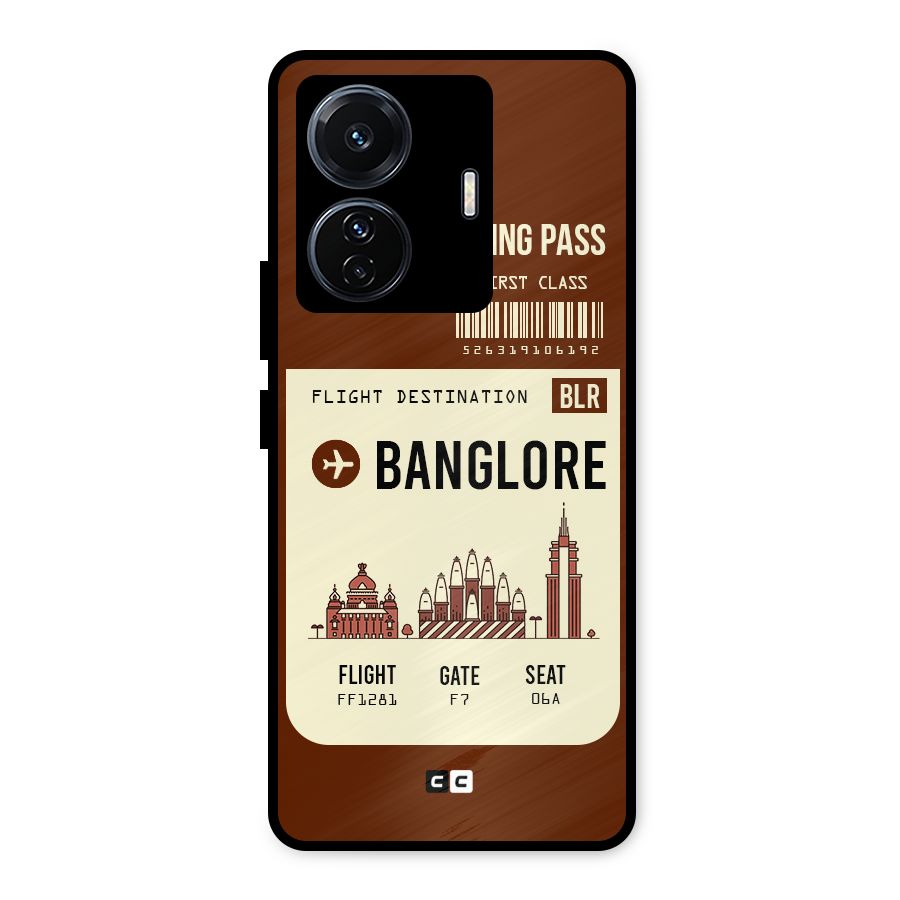 Banglore Boarding Pass Metal Back Case for Vivo T1 Pro
