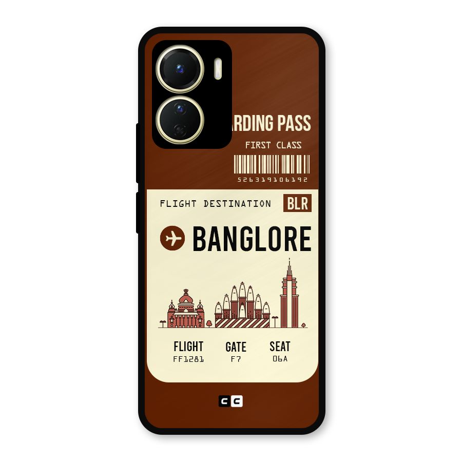 Banglore Boarding Pass Metal Back Case for Vivo T2x