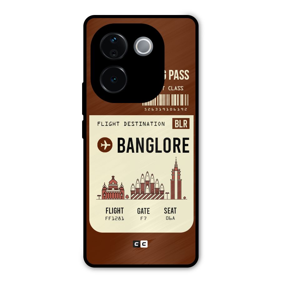 Banglore Boarding Pass Metal Back Case for Vivo T3 Pro