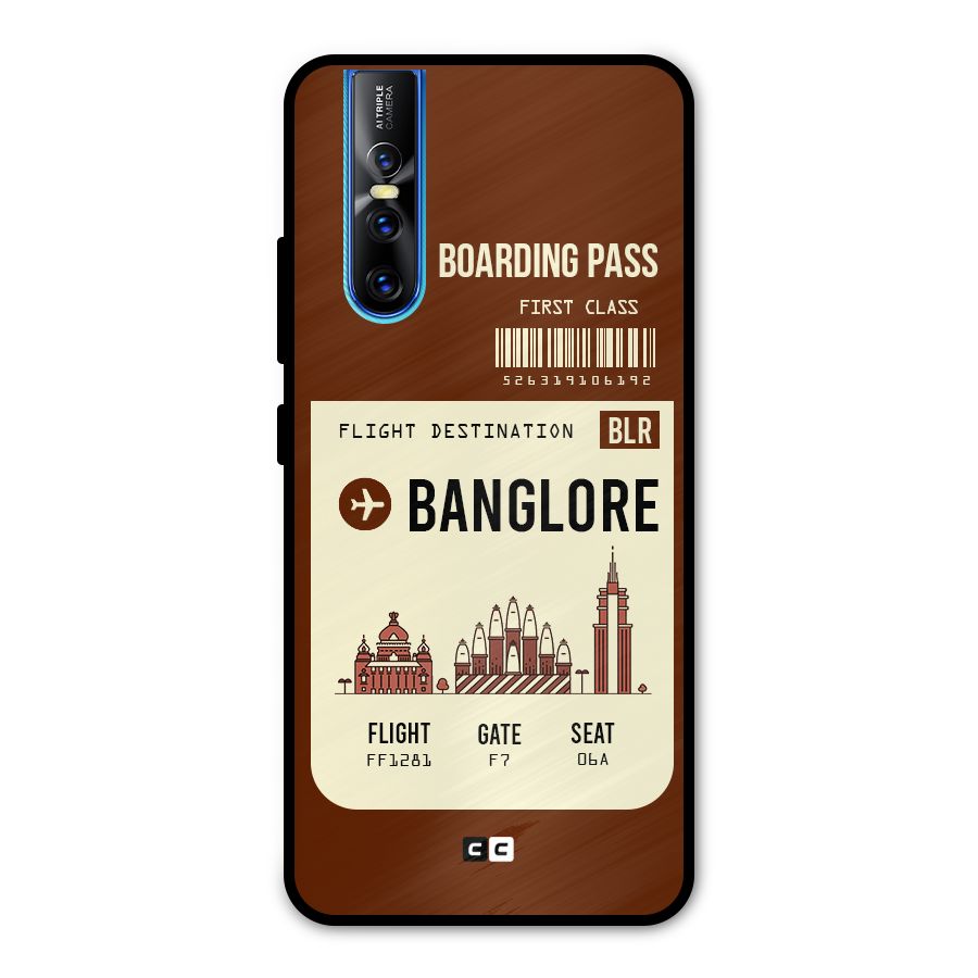Banglore Boarding Pass Metal Back Case for Vivo V15 Pro