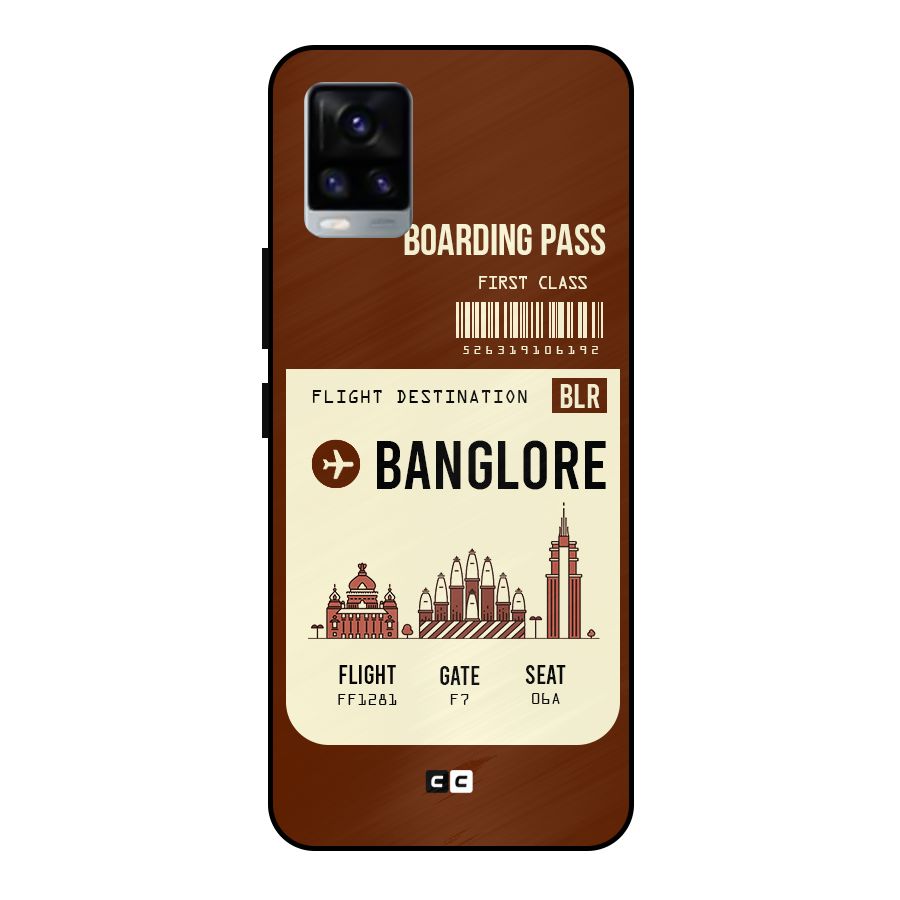 Banglore Boarding Pass Metal Back Case for Vivo V20 2021